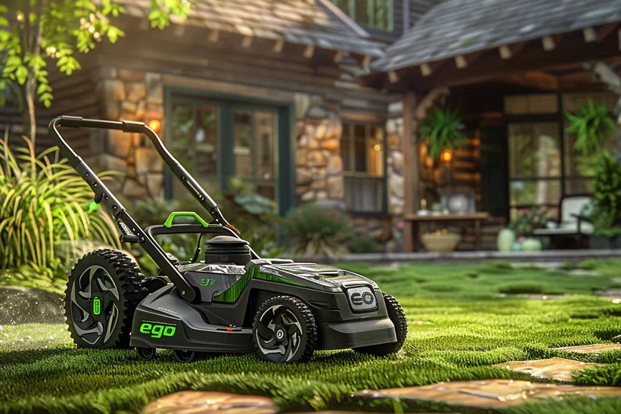 cordless self propelled electric lawn mowers